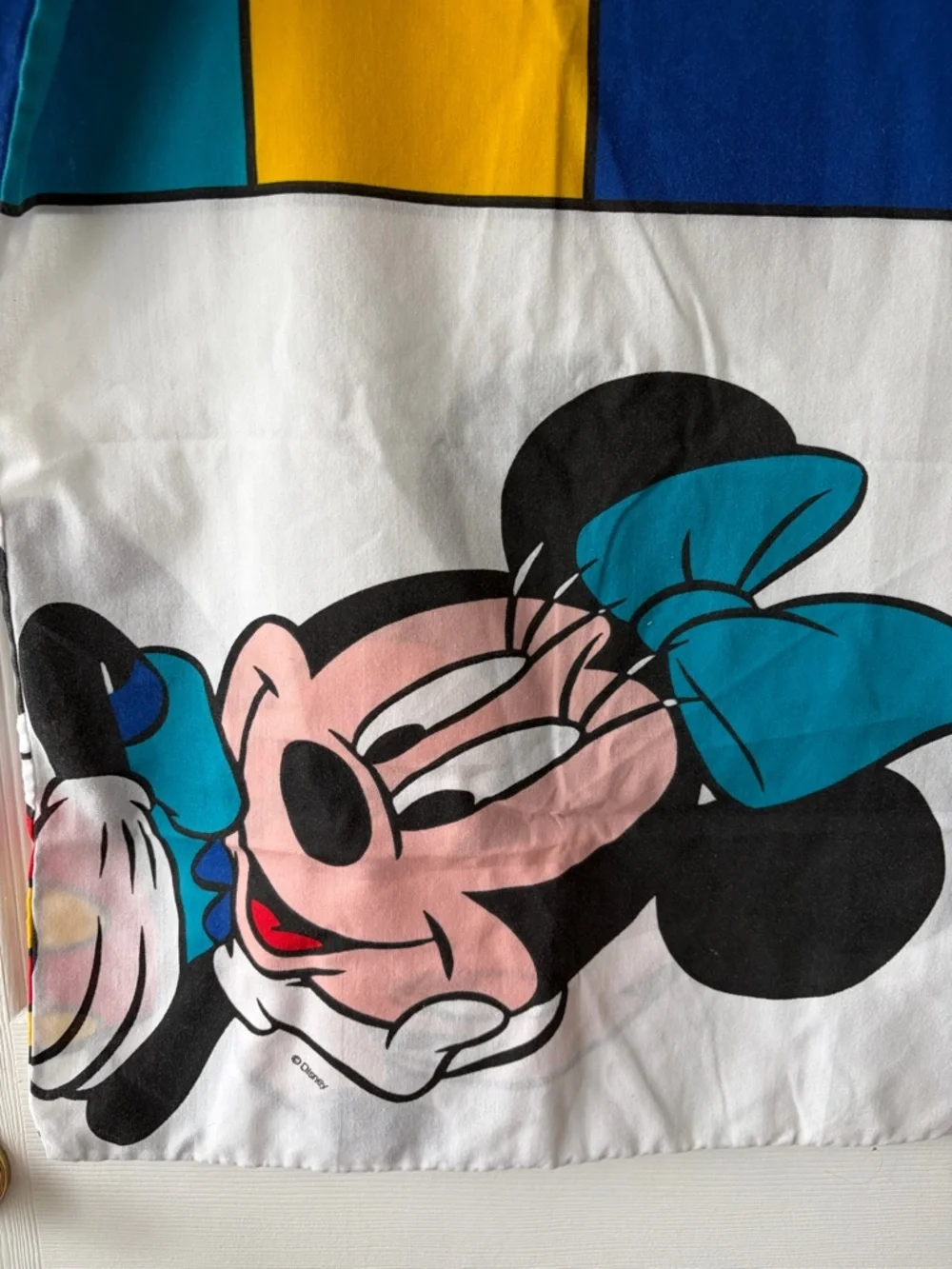 Vintage Minnie Mouse and Mickey Mouse Colorblock pillow case